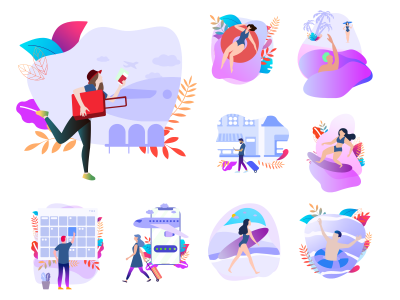 12个app onboarding 动态插画 .ai .svg .aep素材下载