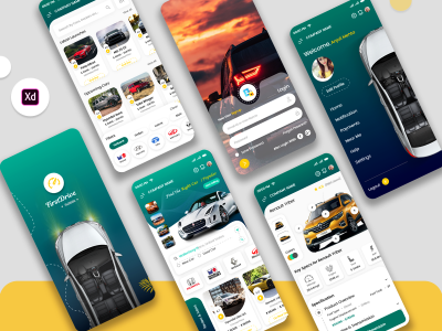 汽车租售平台app ui .xd素材下载
