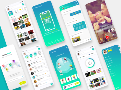 聊天、文件管理、文件共享APP ui .xd素材下载