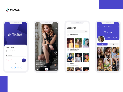 简洁的TikTok Redesign ui .xd素材下载