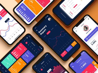 一组app dashboard ui .sketch素材下载