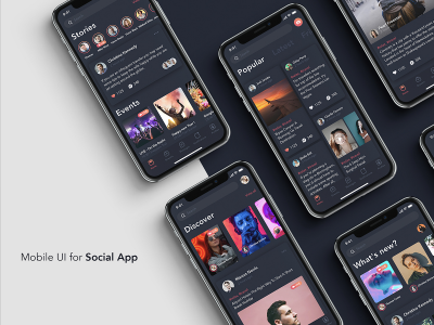 社交app feeds信息流 ui .sketch素材下载