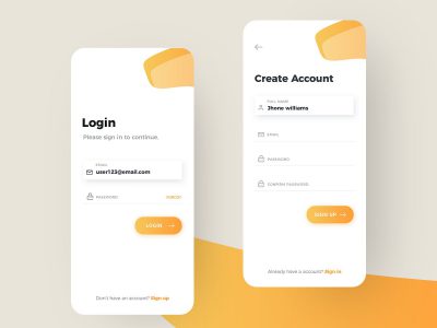 简洁的登录注册ui .psd .fig .sketch素材下载