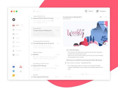Gmail网站平台ui redesign .fig素材下载