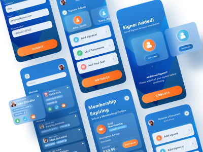 Neumorphic风格电子签名app ui .fig素材下载