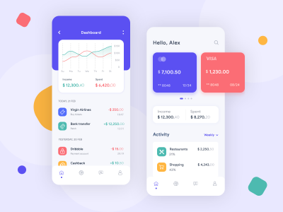 钱包app ui .psd素材下载