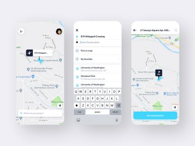 打车app 叫车页面UI .sketch素材下载