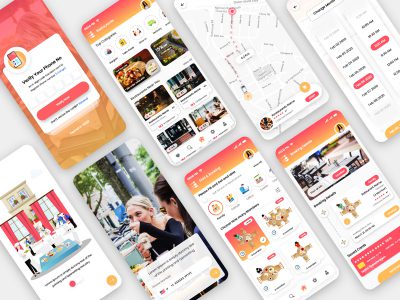 餐厅预订app ui .xd素材下载