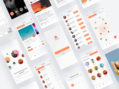 全套社交app ui Socio 明暗两个主题 .xd .fig .sketch素材下载