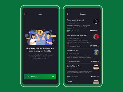 废物回收管理app ui .sketch素材下载
