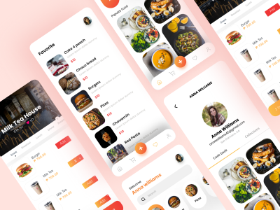 美食预定app ui .xd素材下载
