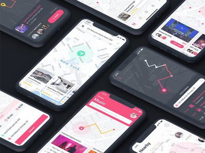 地图app ui设计 .xd .fig .sketch素材下载