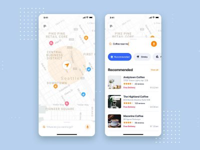 app 地图搜索页ui .sketch素材下载