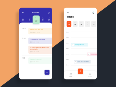 日程、任务管理app ui .xd素材下载