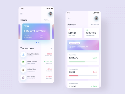 金融app ui .xd素材下载