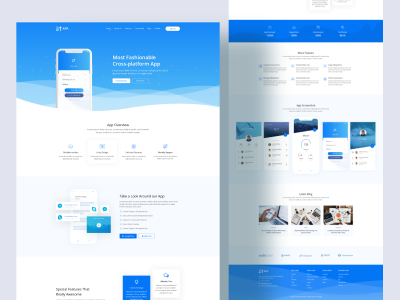 AppDot  app网站落地页模板 .xd .psd .sketch素材下载