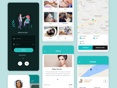 美容app ui .xd素材下载