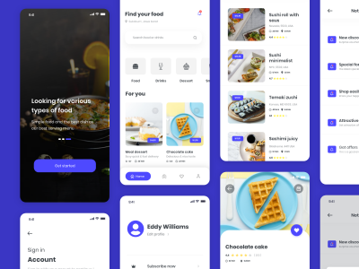 美食外卖app ui .xd .psd素材下载