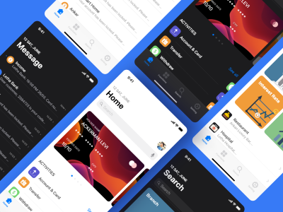 Cadeep 明暗两个风格金融app ui .xd .sketch .fig .psd素材下载