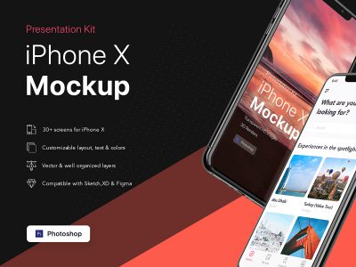 iphone x 样机mockup .psd素材下载