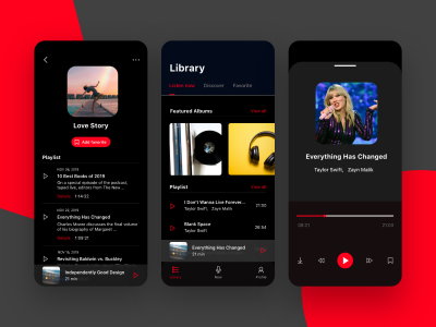 音乐app ui .xd素材下载