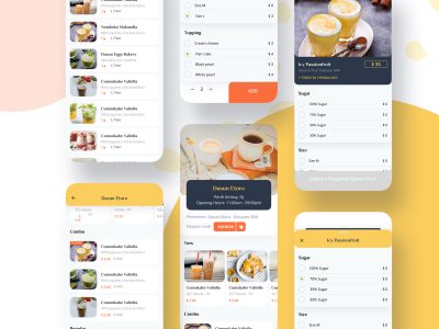 外卖app 订单购物车页UI .xd素材下载