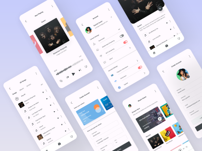 音乐app ui .xd素材下载