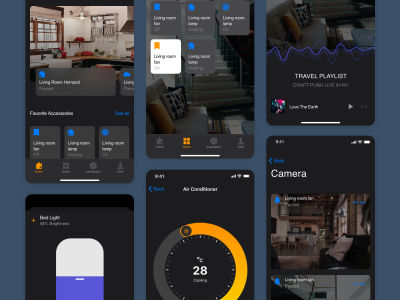 ios 13风格智能家居app ui .sketch .fig .xd .psd素材下载