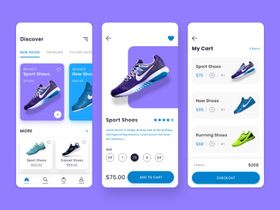 鞋类电商app ui .xd素材下载