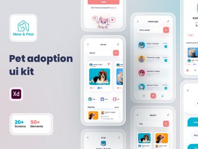 宠物领养APP ui .xd素材下载
