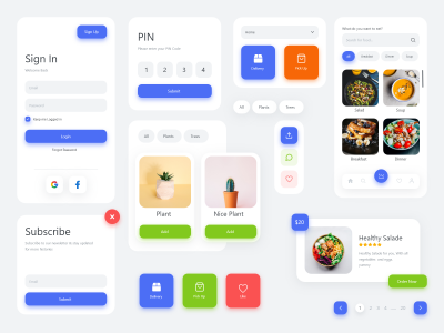 app设计元素 ui kit .xd素材下载