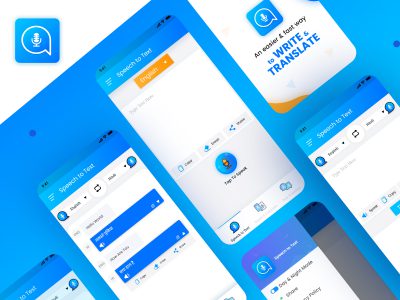 翻译app ui .xd素材下载