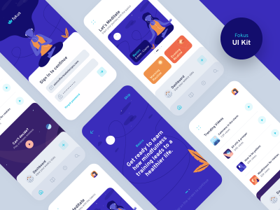 心灵冥想app ui .xd  .ai 素材下载