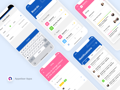 Trello 任务管理app ui redesign .xd素材下载