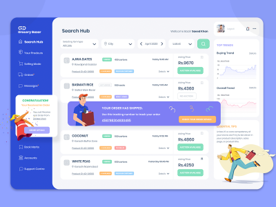 电商平台后台dashboard .xd素材下载