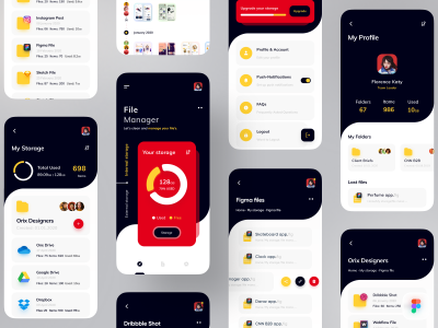 Orix 文件管理云存储app ui .fig素材下载