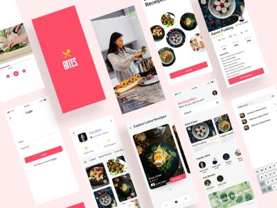 食谱美食分享app ui .xd素材下载