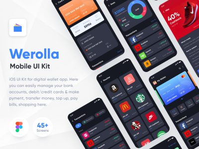 Werolla  金融银行app ui .fig素材下载