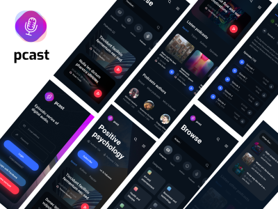 pcast 音频app ui .fig素材下载