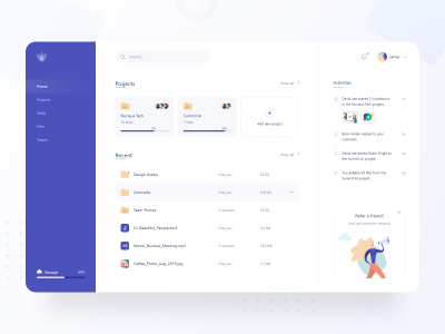 saas项目管理服务后台dashboard .sketch素材下载