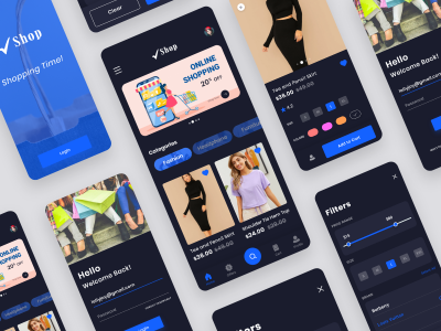 时装电商app ui .xd素材下载