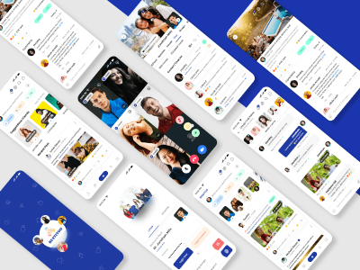 社交app ui .xd素材下载