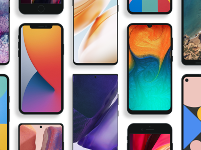 一组iphone、google手机、mac苹果电脑设备样机mockup .fig素材下载