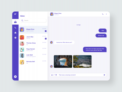 网页聊天应用web ui .xd素材下载