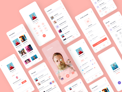 联系人、聊天app ui .xd素材下载