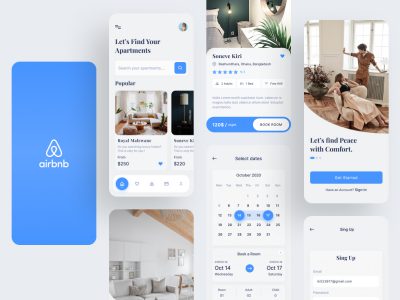 Airbnb 租房短租app ui .fig素材下载