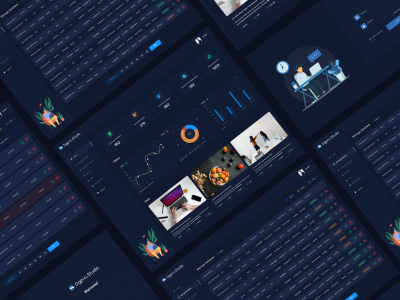 深色主题dashboard .xd素材下载
