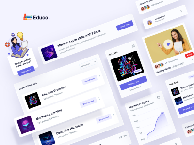 在线教育平台后台dashboard ui .fig素材下载