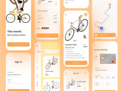 自行车销售、骑行app ui .fig素材下载