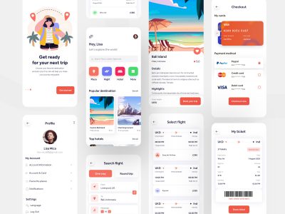Tripo 旅行app ui .xd素材下载